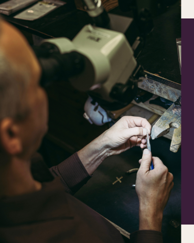Mike Locke, bench jeweler at Reagan Steele Jewelers