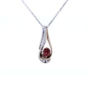 Rubelite Congo Tourmaline Diamond Earrings