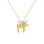 pave diamond moose pendant diamond jewelry by woodbury jewelers