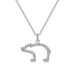 pave bear silhouette pendant diamond jewelry by woodbury jewelers