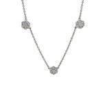 diamond flower necklace by woodbury jewelers