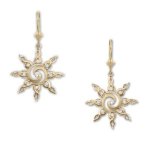 diamond spiral sun earrings diamond jewelry by woodbury jewelers