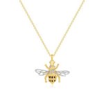 diamond bee pendant diamond jewelry by woodbury jewelers